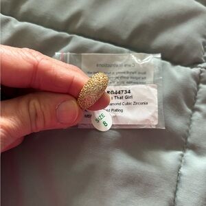 Gold Plated Cubic Zirconia Ring size 8